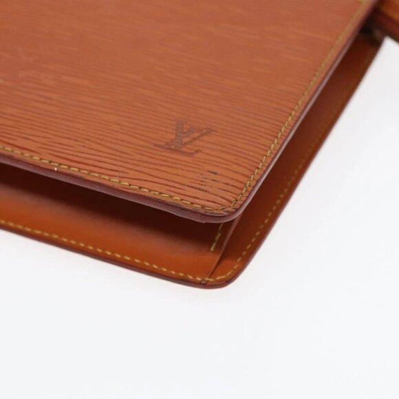 LOUIS VUITTON Epi Pochette Homme Clutch Bag Brown Zipangu Gold - Picture 7 of 16